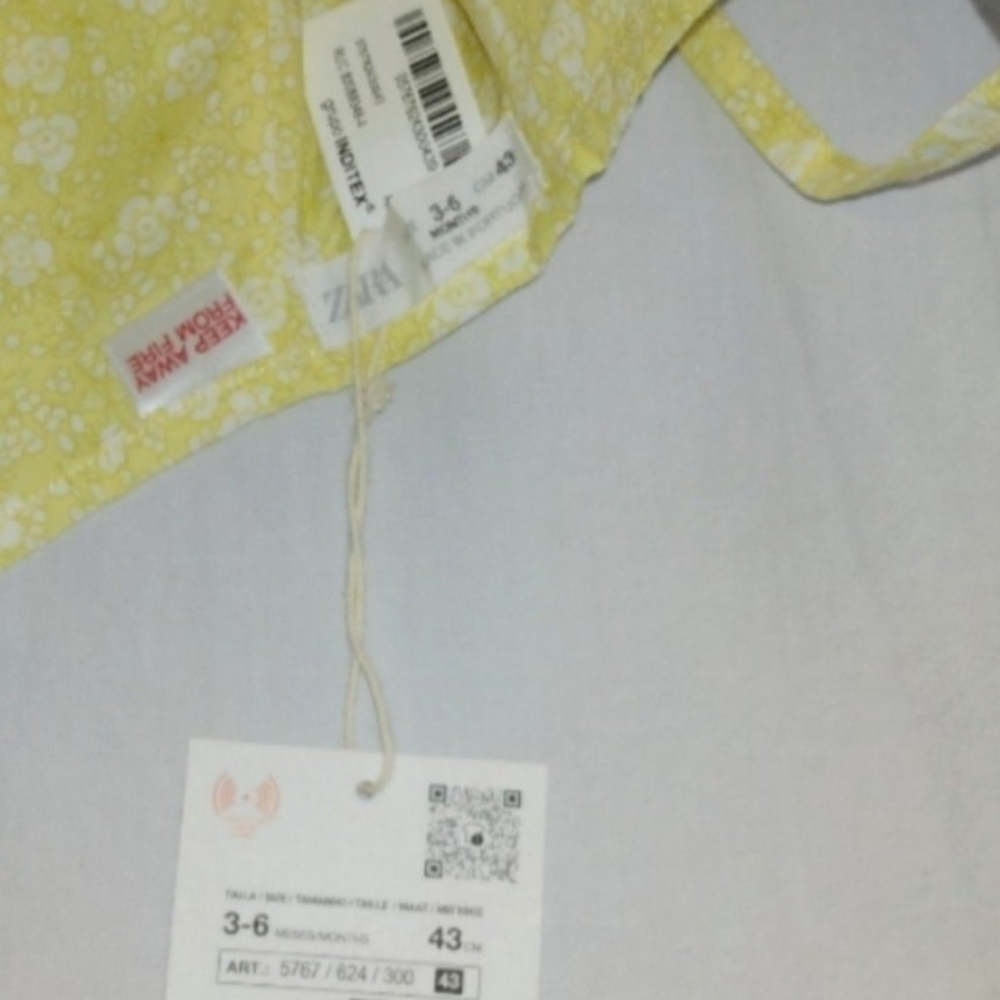 Zara Floral Yellow Baby Bonnet - Picture 4 of 5